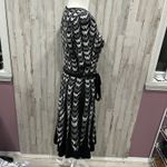 Roz & Ali (Target) Black Chevron Sweater Dress Belted Midi Womens Size Small Photo 1