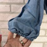 Free People In The Limelight Off The Shoulder Chambray Cropped Top Size XS Photo 9