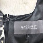 JAY GODFREY Leopard Print Satin Mini Dress Sleeveless Black White Size 0 New‎ Photo 5