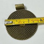 Vintage Brass/ Gold Round Pendant Photo 6