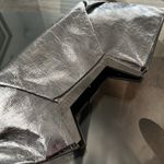 Frame MAISON ETNAD Norah Metallic Clutch, Silver, Retail $680 Photo 8
