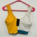 Kortni Jeane Coral Reef swimsuit! Tankini bikini color block yellow white & green swim top! Photo 0
