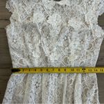 ASOS  Off White All Lace Floral Appliqué Cap Sleeve A Line V Back Mini Dress 8 Photo 8