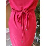 Dana Buchman  Women's size XS Red Geo Sleeveless Belted Dress Photo 2