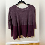 We The Free Free People- Long Sleeve Waffle Knit Flowy Over sized Plum Shirt - XS Photo 2