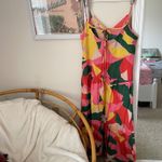 Ingrid & Isabel Maternity Pop of Color Cotton Strappy Maxi Dress Size Large Pink Photo 3