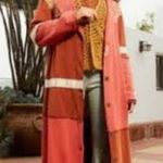 POL Brick Red & Coral Mixed Media Coat Jacket M Photo 1