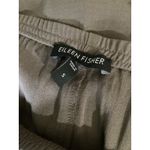 Eileen Fisher  Silk Wide Leg Pants Taupe Elastic Waist Size S Photo 2