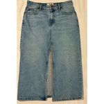 Free People  We The Free Nothing Better Denim Maxi Skirt Size 10 Classic 90s Photo 1