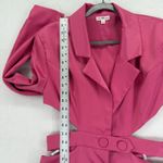 For Love & Lemons ‎ Womens Dress Size L Pink Long Sleeve Mini Cut Out Blazer Photo 2