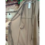 Free People New Full Zip Midi Dress Duster Embellished Cinched Waist Layered Sleeves Med 6/8 Photo 4