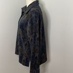 Caribbean Joe  button down blouse. Silky velvety soft. Heavy weighted. Size large Photo 1