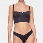 SKIMS NWT Stretch Satin Corset - Onyx - XS Photo 0