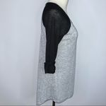 Moa Moa  Gray Black Crew Neck Raglan Shirt Small Aztec Front Pocket Photo 5