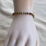 Vintage ADI Sterling Silver Thailand Multi Gemstone Link Bracelet 7” Gold Photo 8