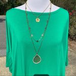 Piko  1988 Bamboo Stretch Green Oversized Blouse Top Small S Photo 1