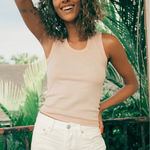 Free People  Loving Good Vibrations High Rise Denim Shorts White Size 31 Photo 0