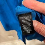 Worthington Cute aquamarine floral outlines ruffle puff sleeve button front blouse office Photo 3