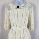 Hollister New Ivory Lace Romper Women's Small Off Shoulder Bohemian Tassel Boho Photo 5