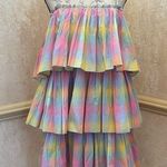 Anthropologie  Beatrice B Square Neck tired Rainbow dress Italy size 0 or XXS Photo 0