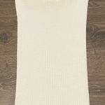 Vintage Ribbed White Ivory Dicky Turtleneck, One Size Photo 0