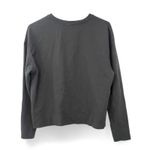 James Perse  Standard 2 S-M Grey Relaxed Cropped Sweatshirt Top Pullover Women Photo 2