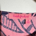 Fresh Produce  Tank Dress Women M Pink Blue Plant Print Coastal Beach Made in USA Photo 5
