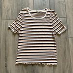 Cotton On Cotton ribbed stripe fitted short sleeve top Photo 0