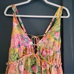 For Love & Lemons  Asymettric Madison Chiffon Dress Colorful Gown Cut Out NWT Photo 3