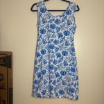 Persifor Tuckernuck Sleeveless Dress White Blue Seashell Print Summer Sport tech Photo 5