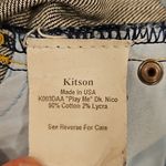 💕KITSON💕 Y2K Play Me Denim Mini Skirt ~ Dark Blue Wash 30 Size undefined Photo 10