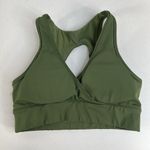 Titan Small Sports Bra Medium Support Open Back Removable Padding Green Stretch Photo 5