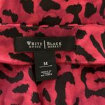 White House | Black Market  Red Silk Cami M Animal Print Lace Trim Night Out Photo 3