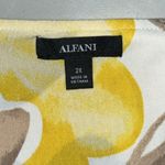 Alfani 2X Yellow Watercolor Floral Print Smock Bell Sleeve Bubble Hem Blouse Top Photo 4