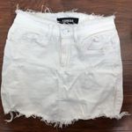 EXPRESS White Denim Skirt  Photo 0