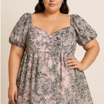 Sugar Thrillz Dolls Kill Mini Dress Babydoll Toile‎ Pink Black Cosplay Size 1X Photo 0