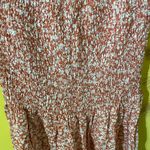 SheIn Red/Orangish and White Floral Casual Dress Photo 2