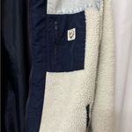 BDG Fleece Jacket - Navy and Cream Photo 2