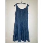 LRL Vintage Sleeveless Nautical Denim Dress Fit & Flare Lace Up Front EUC Sz 8 Blue Photo 6