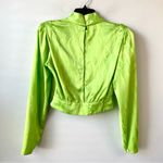 Ronny Kobo Kaira Satin‎ Open Back Top Green 4 Photo 8