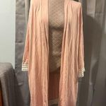 Angel Maternity Women’s Size XL/2XL Robe Pink Crochet NWT Photo 3