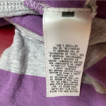 Guess  Jeans Baby Tee Womens M Pink Gray Stripe Cotton Fitted Y2K Style Retro Top Photo 3