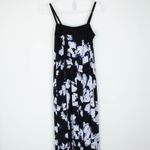 White House | Black Market Floral Maxi Dress Black White Size 2 Flowy Whimsigoth Photo 5