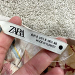 ZARA  Ecru Floral Babydoll Dress Multicolor Tiered Swingy Boho Bloggers Fave S Photo 10