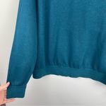Nike Womens Logo Funnel Neck Hoodie Sweatshirt Sz Large Teal Blue Glitter Photo 9