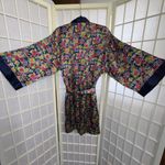 Victoria's Secret Victoria’s Secret Vintage Gold Label Floral Robe & Belt Y2K Sexy Luxury Silky Lg Photo 6