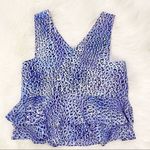 Rebecca Taylor Leopard Silk Top Blouse X Small 0 XS Sleeveless Cocktail Photo 2