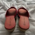 White Stag Stripped Open Toe Wedge Sandals Photo 9