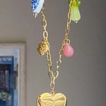 Handmade vintage cottage retro boho fairy coquette style quality material mix gold tone stainless steel necklace🩷 Photo 5