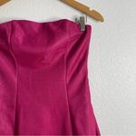 Lulus  Dress Stunning Reputation Shiny Magenta Pink Mini With Pockets Medium Photo 1